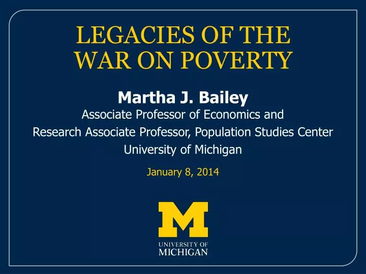 legacies of the war on poverty