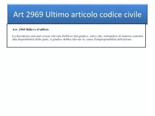 Art 2969 Ultimo articolo codice civile