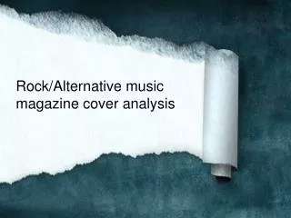 Rock/Alternative music magazine cover analysis