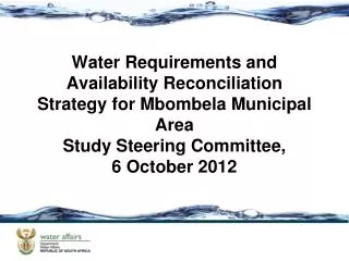 Water Resources Infrastructure and Supply