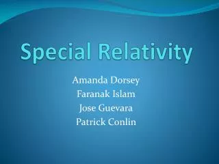 Special Relativity