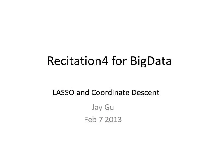 recitation4 for bigdata