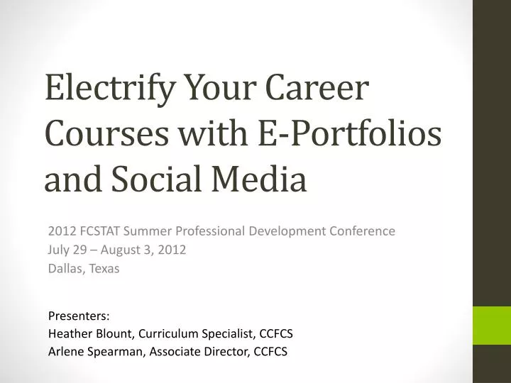 electrify your career courses with e portfolios and social media