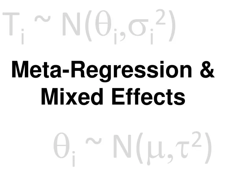 meta regression mixed effects