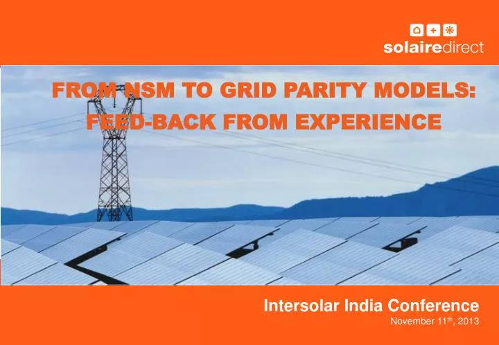 intersolar india conference november 11 th 2013