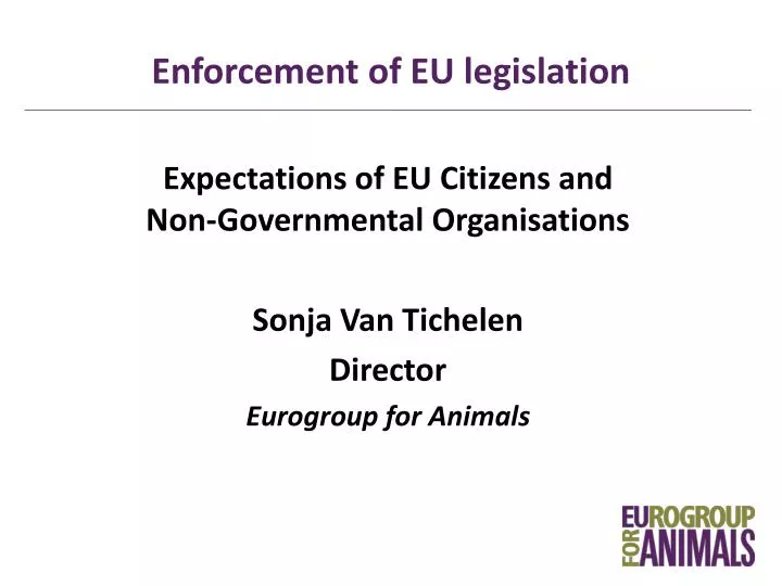 enforcement of eu legislation