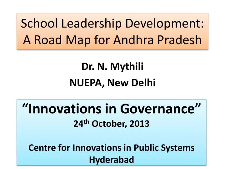 school leadership development a road map for andhra pradesh