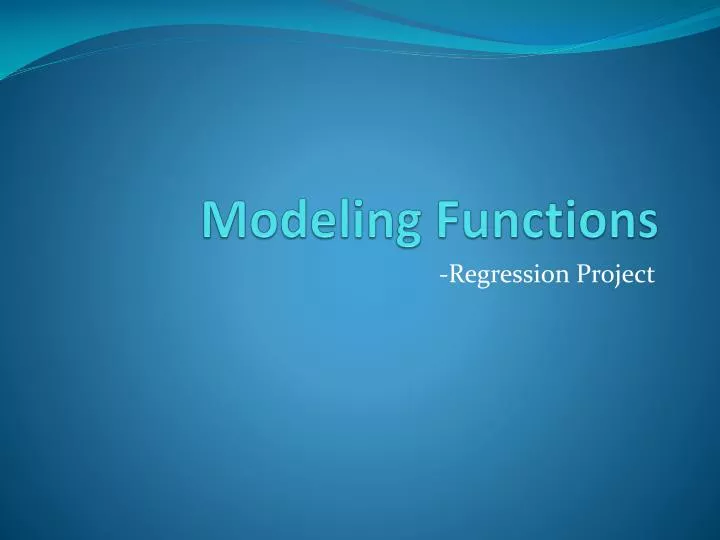 modeling functions