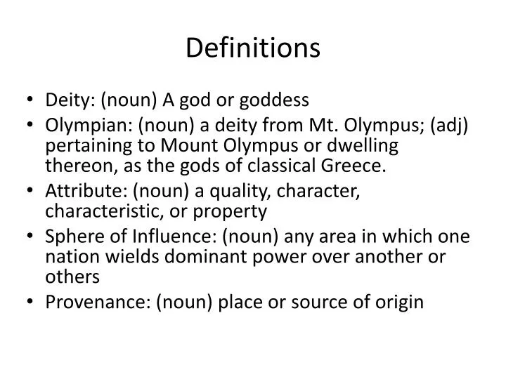 definitions