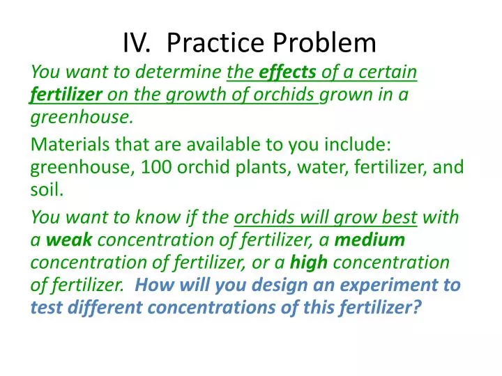 iv practice problem