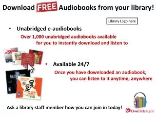 Download Audiobooks from your library!
