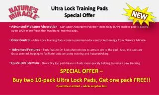 Ultra Lock Training Pads Special Offer