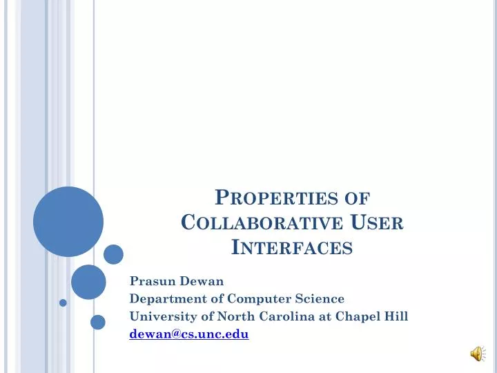 properties of collaborative user interfaces