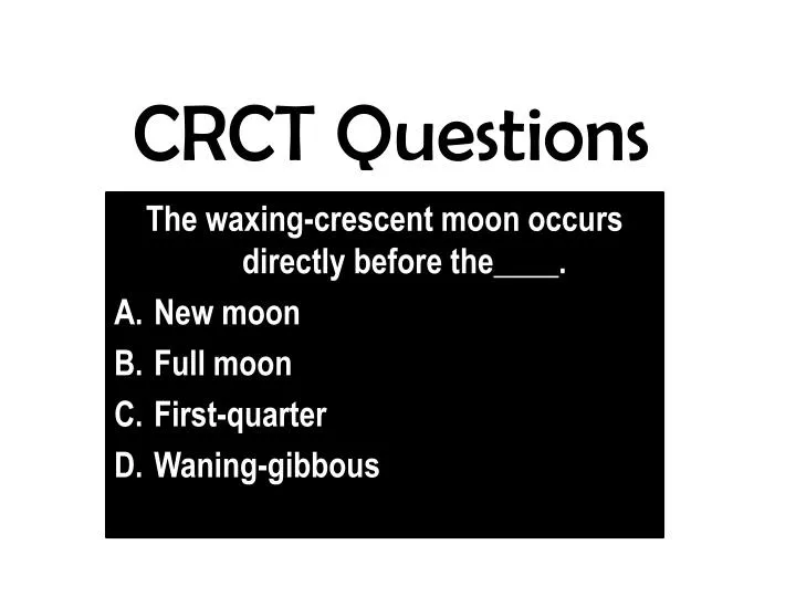crct questions