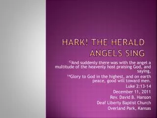 Hark! The Herald Angels Sing