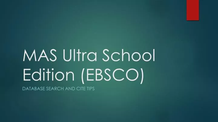 mas ultra school edition ebsco