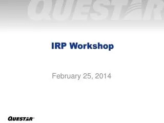 IRP Workshop