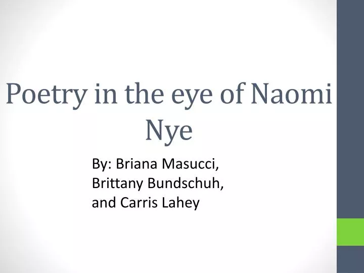 poetry in the eye of naomi nye