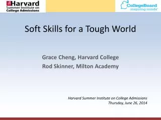 Soft Skills for a Tough World