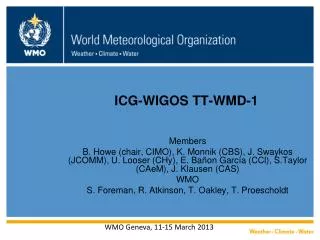 ICG-WIGOS TT-WMD-1