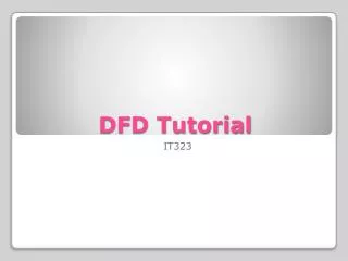 DFD Tutorial