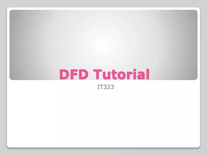 dfd tutorial