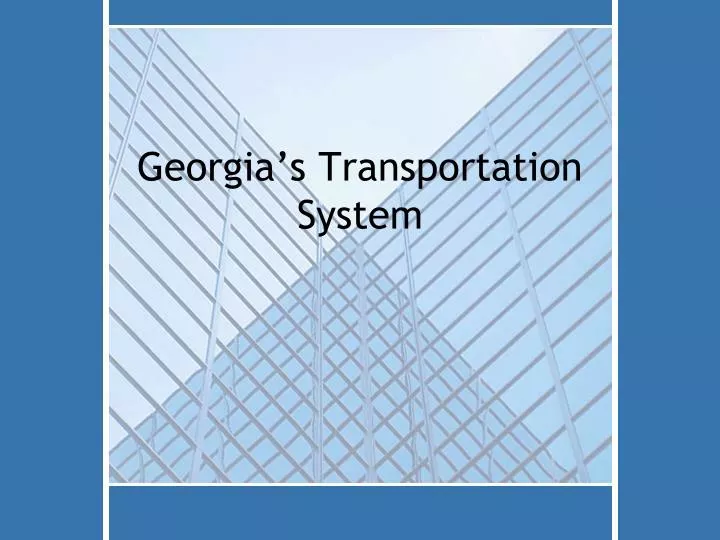 georgia s transportation system