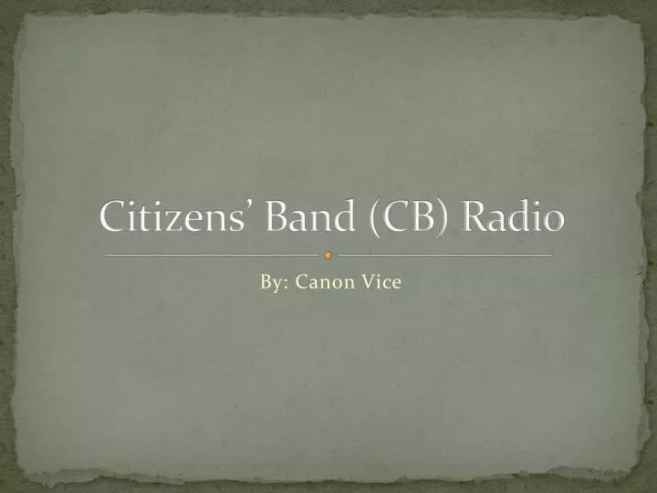 citizens band cb radio