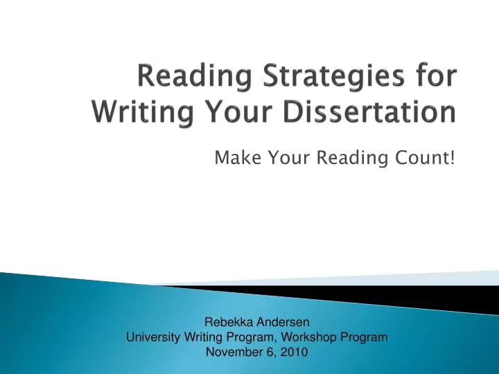 how to do reading for dissertation