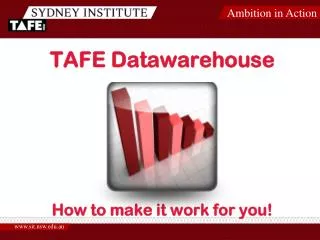 TAFE Datawarehouse How to make it work for you!
