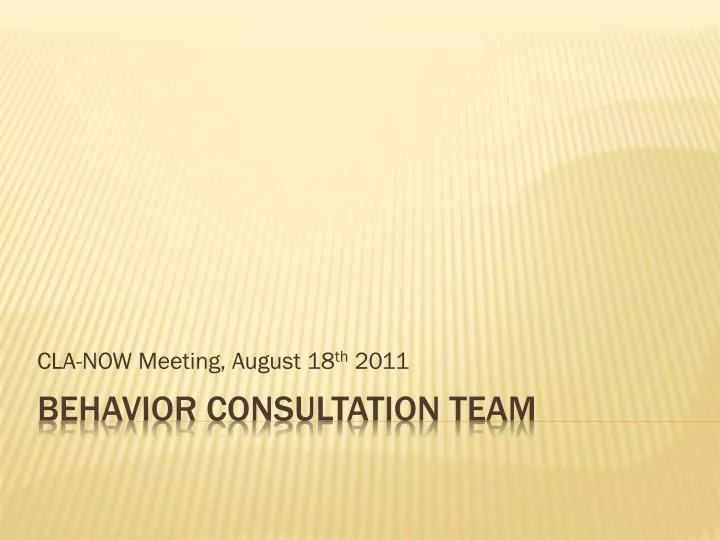 cla now meeting august 18 th 2011