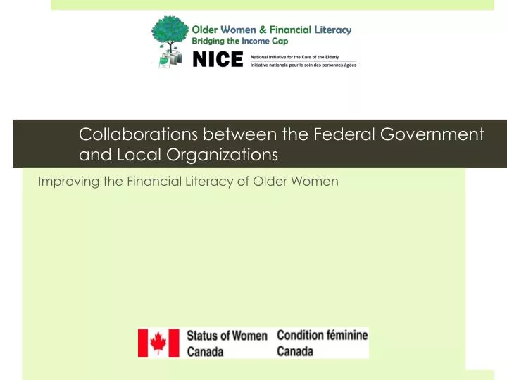 collaborations between the federal government and local organizations