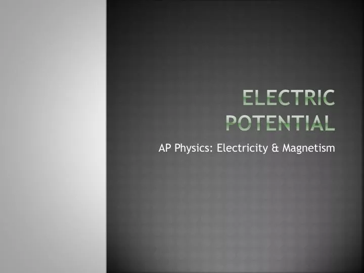 electric potential