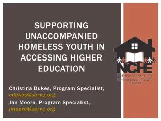 Supporting Unaccompanied Homeless Youth in Accessing Higher Education