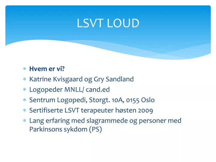 lsvt loud