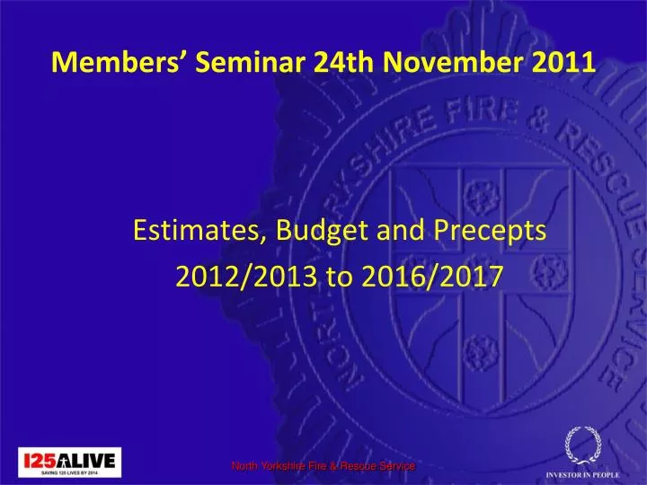 members seminar 24th november 2011