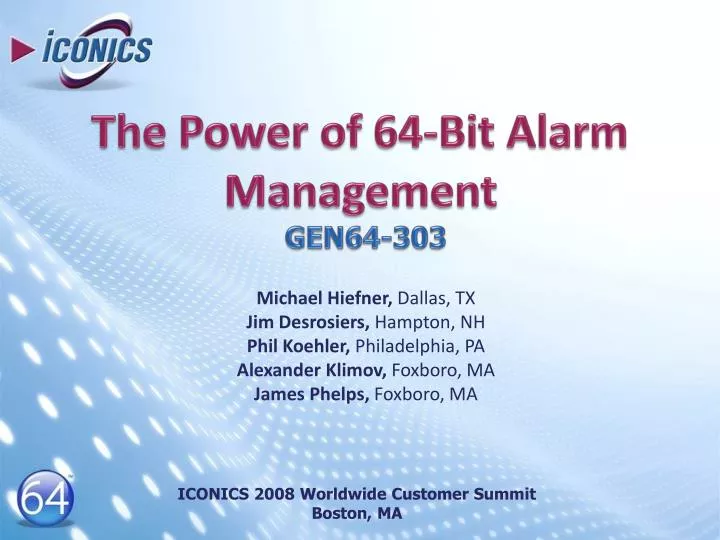 the power of 64 bit alarm management