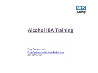 Alcohol IBA Training