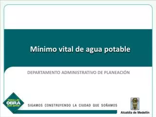 m nimo vital de agua potable