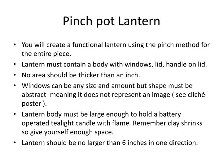 pinch pot lantern