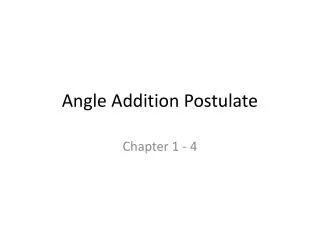 angle addition postulate