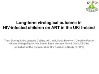 Long-term virological outcome in HIV-infected children on ART in the UK/ Ireland