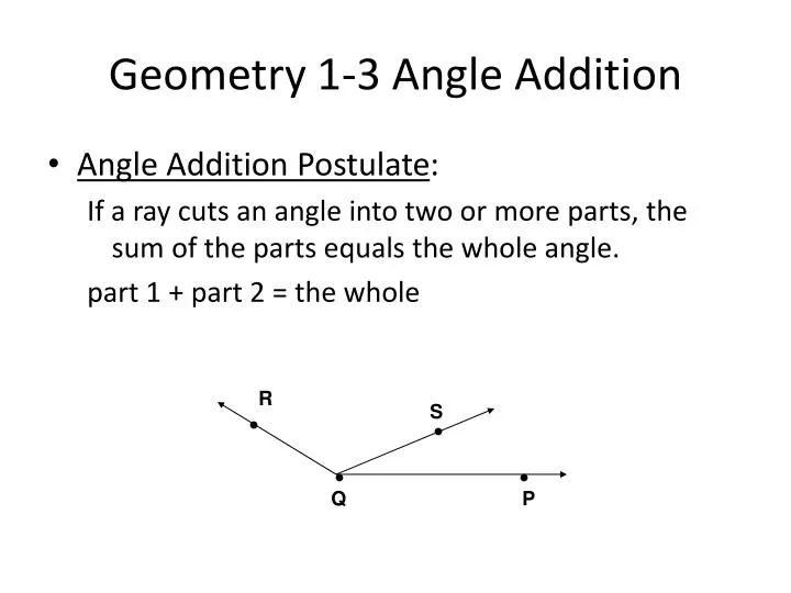 geometry 1 3 angle addition