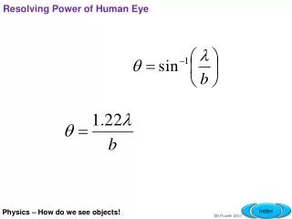 Resolving Power of Human Eye