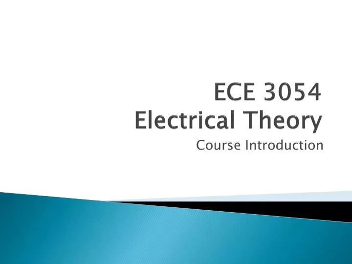 ece 3054 electrical theory