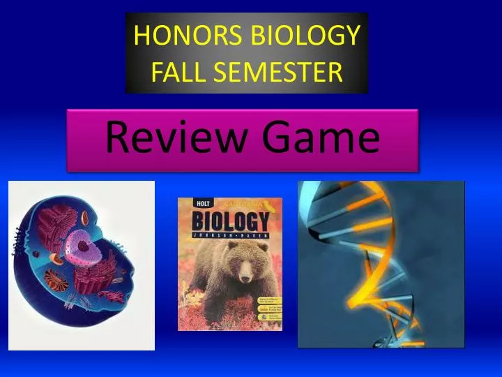 honors biology fall semester