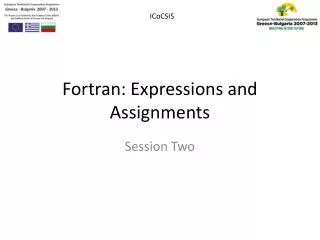 Fortran: Expressions and Assignments