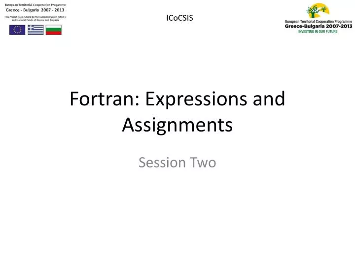 fortran expressions and assignments