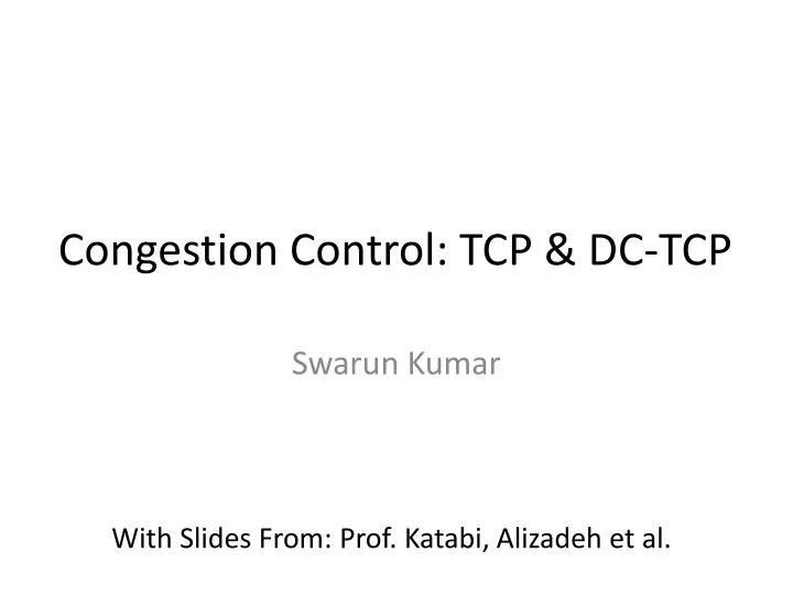 congestion control tcp dc tcp