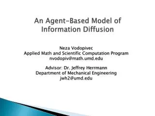 An Agent-Based Model of Information Diffusion
